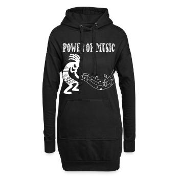 Stammesmusiker (Weiß) - Hoodie-Kleid - Schwarz - Vorne