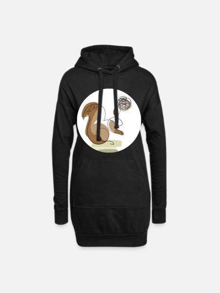 ADHS Neurodivergent - Hoodie-Kleid - Schwarz