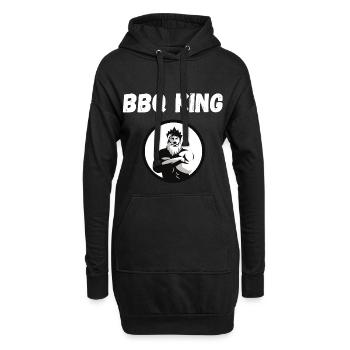 Roi du BBQ - Sweat-shirt à capuche long Femme - noir - Devant