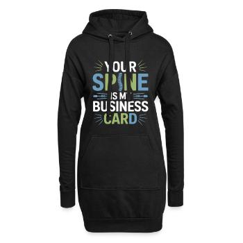Lizenzierter DC-Experte für Wirbelsäulenausrichtung klinisch - Hoodie-Kleid - Schwarz - Vorne