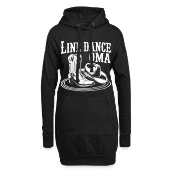 Motif de grand-mère en ligne - Sweat-shirt à capuche long Femme - noir - Devant