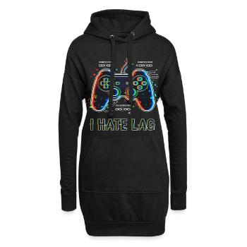 Je déteste le bug de lag - Sweat-shirt à capuche long Femme - noir - Devant