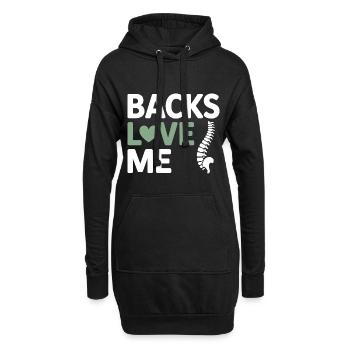 Lizenzierter DC-Experte für klinische Wirbelsäulenanpassung - Hoodie-Kleid - Schwarz - Vorne