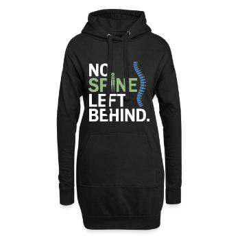 Spécialiste clinique agréé en santé vertébrale - Sweat-shirt à capuche long Femme - noir - Devant