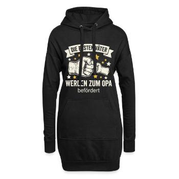 Die Besten Väter Werden Zum Opa Befördert I Geburt - Hoodie-Kleid - Schwarz - Vorne