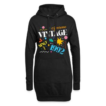 Millésime 1992 - Sweat-shirt à capuche long Femme - noir - Devant