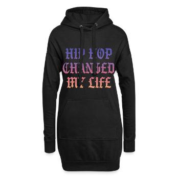 Le Hip Hop a changé ma vie - Sweat-shirt à capuche long Femme - noir - Devant