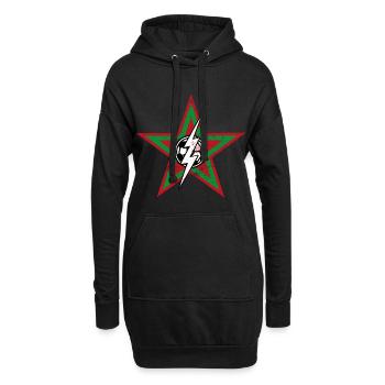 Étoile du football marocain - Sweat-shirt à capuche long Femme - noir - Devant