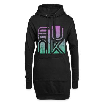 Funk Vintage - Hoodie-Kleid - Schwarz - Vorne