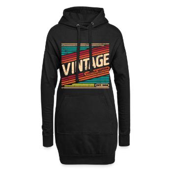 Vintage 1966 - Hoodie-Kleid - Schwarz - Vorne