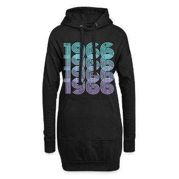 Vintage 1966 - Hoodie-Kleid - Schwarz - Vorne