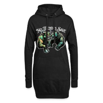 Aucune tendance n’est certaine : Bull vs Bear - Sweat-shirt à capuche long Femme - noir - Devant