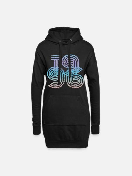 1996 Vintage - Hoodie-Kleid - Schwarz