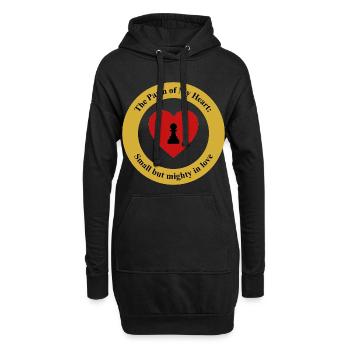 Die Spielfigur meines Herzens: Klein, aber mächtig in Liebe - Hoodie-Kleid - Schwarz - Vorne