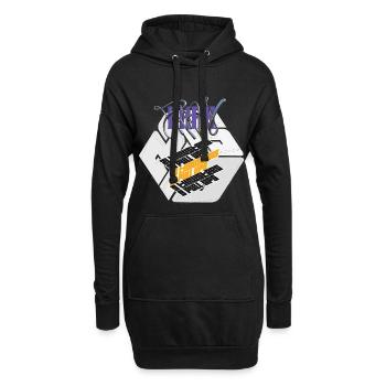 Fran Hero WOD Cross-Training leichte Grafikversion - Hoodie-Kleid - Schwarz - Vorne