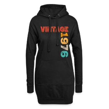 Vintage 1976 - Hoodie-Kleid - Schwarz - Vorne