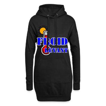 FROID DEVANT. - Sweat-shirt à capuche long Femme - noir - Devant