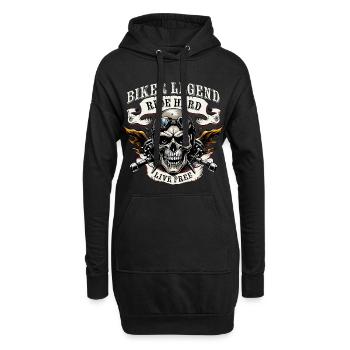 Ride Hard - Live Free - Hoodie-Kleid - Schwarz - Vorne