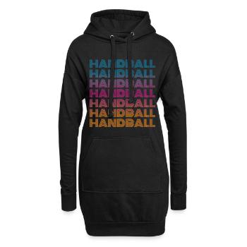 Handball vintage - Sweat-shirt à capuche long Femme - noir - Devant