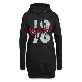 Classic 1976 - Hoodie-Kleid - Schwarz - Vorne