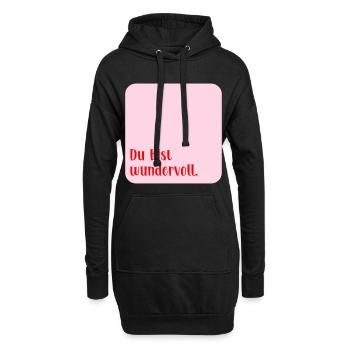 Amour merveilleux - Sweat-shirt à capuche long Femme - noir - Devant