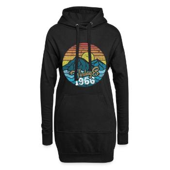Vintage 1966 - Hoodie-Kleid - Schwarz - Vorne