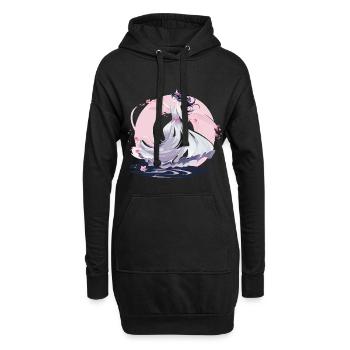 Mondtanz der Kirschblüten Fee - Hoodie-Kleid - Schwarz - Vorne
