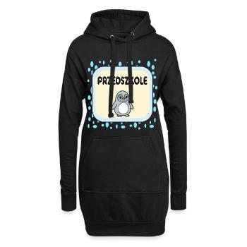 Jardin d’enfants Penguin - Sweat-shirt à capuche long Femme - noir - Devant