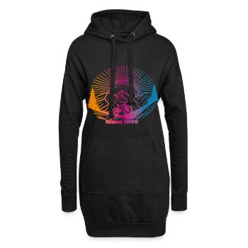 Depuis 1996 - Sweat-shirt à capuche long Femme - noir - Devant