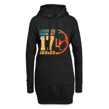 17. Geburtstag Fußball 17 Jahre Junge Jungs - Hoodie-Kleid - Schwarz - Vorne