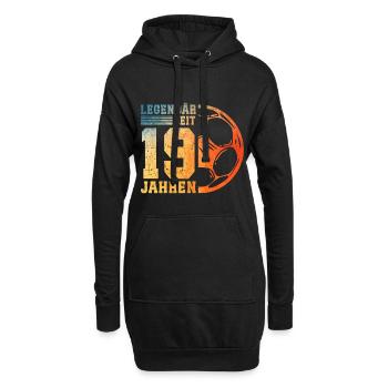 Jeune homme de 19 ans de football pour 19 ans - Sweat-shirt à capuche long Femme - noir - Devant
