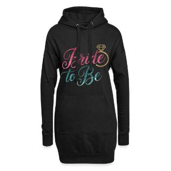 Future mariée - Sweat-shirt à capuche long Femme - noir - Devant