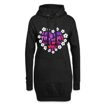 J’ai passé le meilleur moment de ma vie avec toi - Sweat-shirt à capuche long Femme - noir - Devant