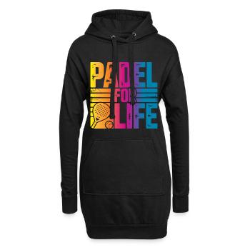 Padel à vie - Sweat-shirt à capuche long Femme - noir - Devant