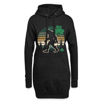 Big Foot la Saint-Patrick - Sweat-shirt à capuche long Femme - noir - Devant