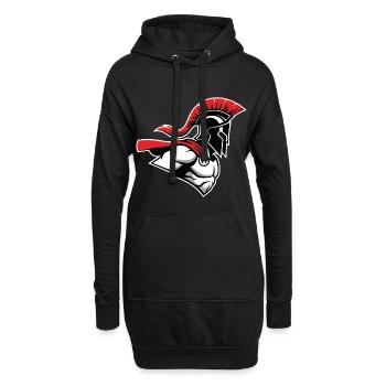 Spartan Warrior Alpha-Maskottchen Spartanische Macht - Hoodie-Kleid - Schwarz - Vorne
