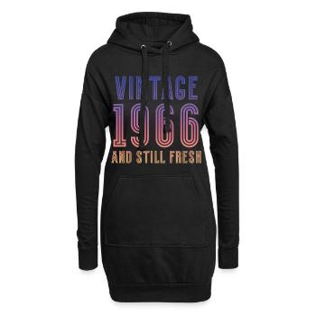 Vintage 1966 - Hoodie-Kleid - Schwarz - Vorne