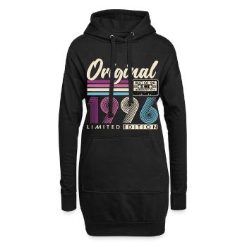 1996 Jahrgang Vintage Retro Geburtstag Geschenk - Hoodie-Kleid - Schwarz - Vorne