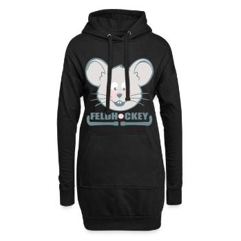 Souris de hockey sur gazon pour enfants - Sweat-shirt à capuche long Femme - noir - Devant