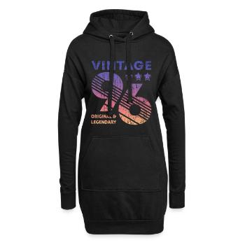 Vintage 1996 - Hoodie-Kleid - Schwarz - Vorne