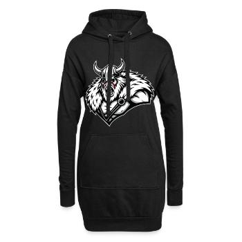 Viking Berserker Fury War Paint Maskottchen - Hoodie-Kleid - Schwarz - Vorne
