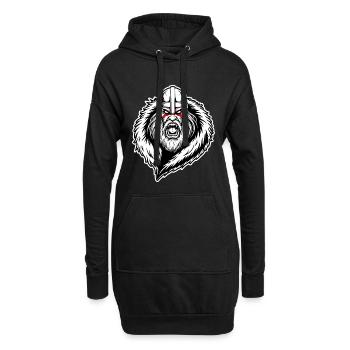 Wikinger Warcry Berserker Fury Nordisches Maskottchen - Hoodie-Kleid - Schwarz - Vorne