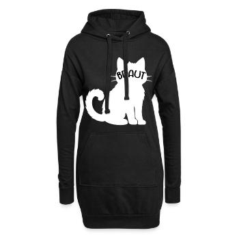 Hochzeit Katzen Braut - Hoodie-Kleid - Schwarz - Vorne