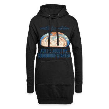 Sourdough Ask Me About My Sourdough Starter Bread - Hoodie-Kleid - Schwarz - Vorne