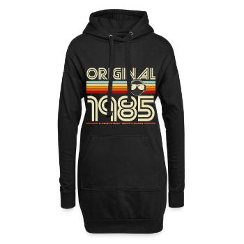 Originale Retro Limited Edition von 1985 - Hoodie-Kleid - Schwarz - Vorne