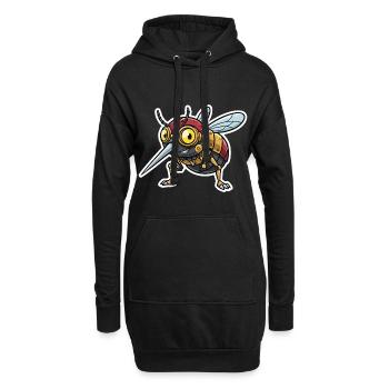 Mosquito Scout Steampunk Rot und Gold - Hoodie-Kleid - Schwarz - Vorne