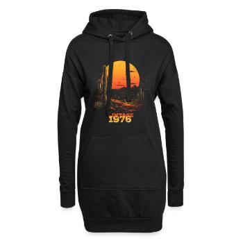 Millésime 1976 - Sweat-shirt à capuche long Femme - noir - Devant