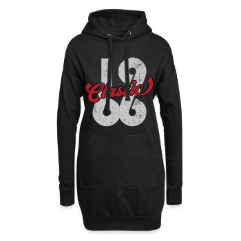 Vintage 1966 - Hoodie-Kleid - Schwarz - Vorne