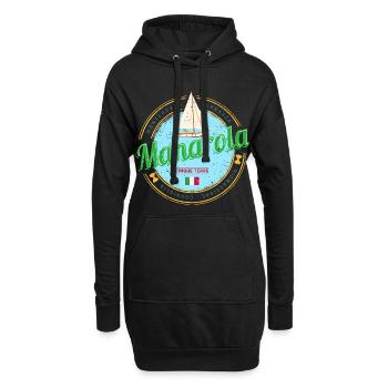 Manarola Cinque Terre La Spezia Italien Souvenir - Hoodie-Kleid - Schwarz - Vorne