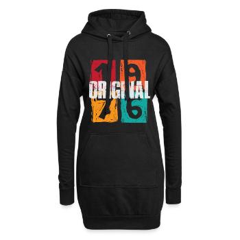 Vintage 1976 - Hoodie-Kleid - Schwarz - Vorne